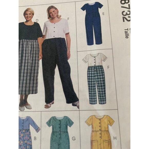 McCall's Misses Dress Jumpsuit Sewing Pattern Sz 28W - 50 8732 - Uncut - Picture 3 of 11